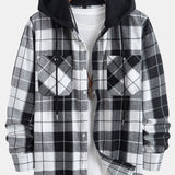 Checked Hooded Shirt