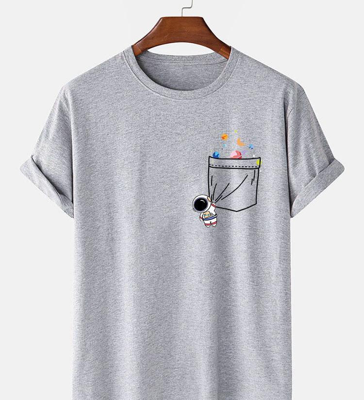 Astronaut Galaxy Pocket Graphic Tee