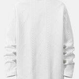 Geometric Jacquard Long Sleeve T-Shirt with Arc Hem & Jogger Pants Set