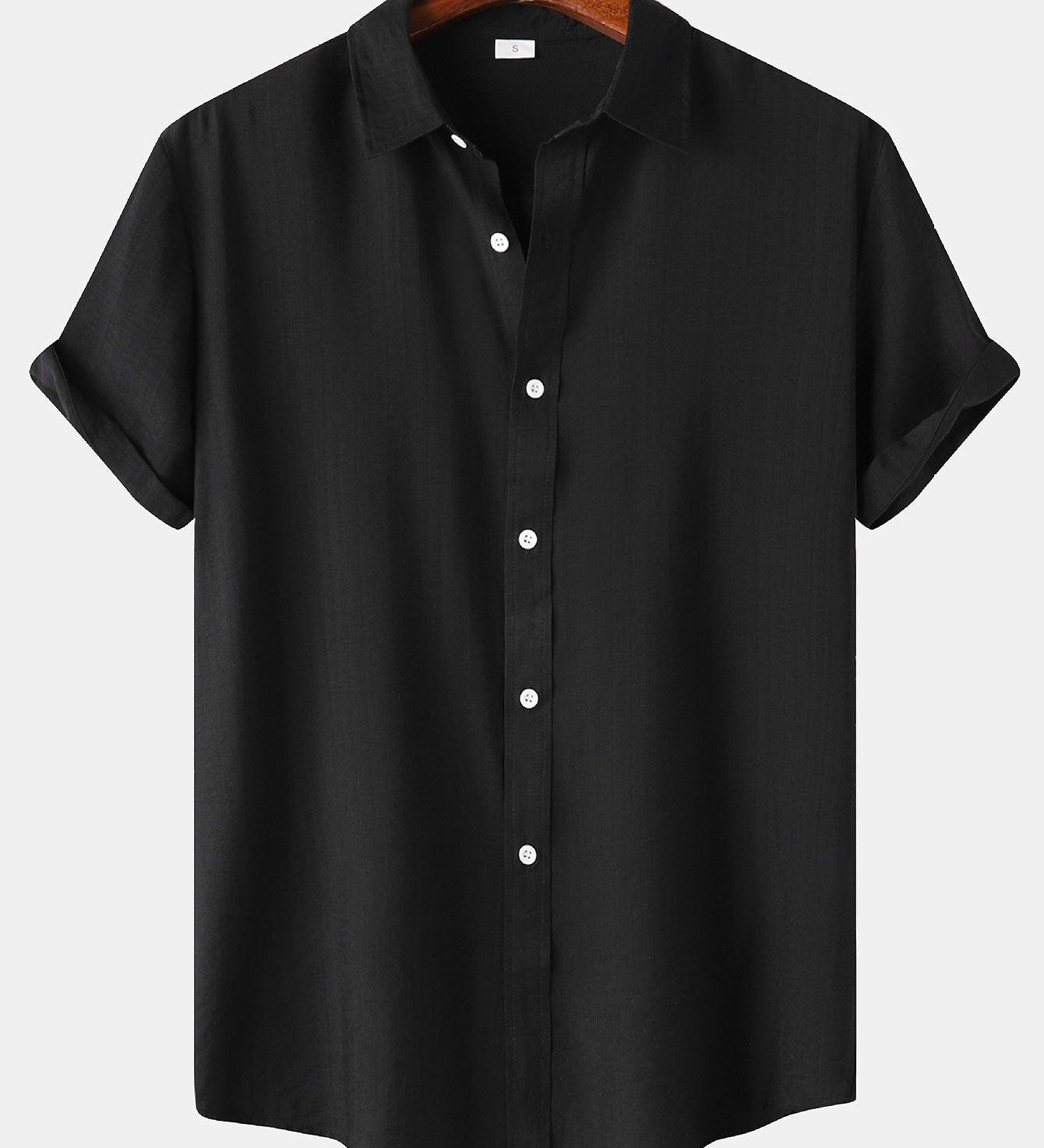 Textured Short Sleeve Button-Up Shirt