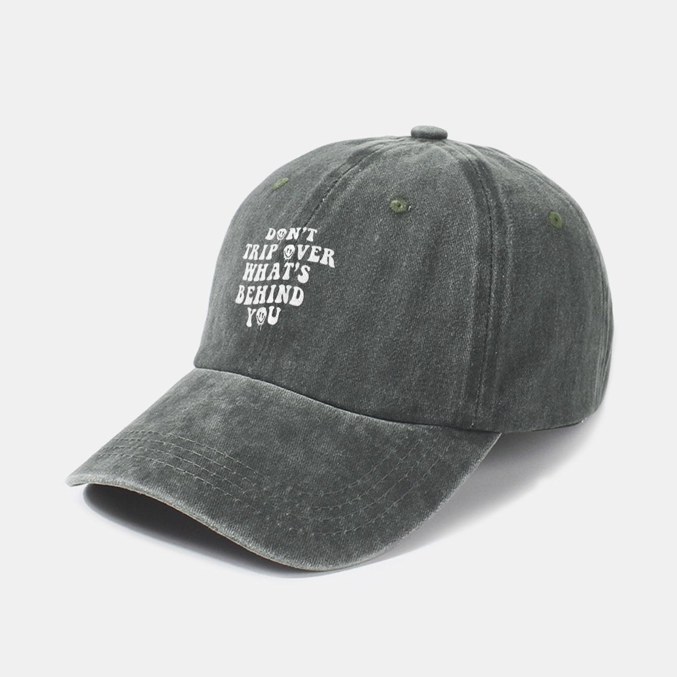 Custom Vintage Washed Cotton Baseball Cap with Personalized Slogan