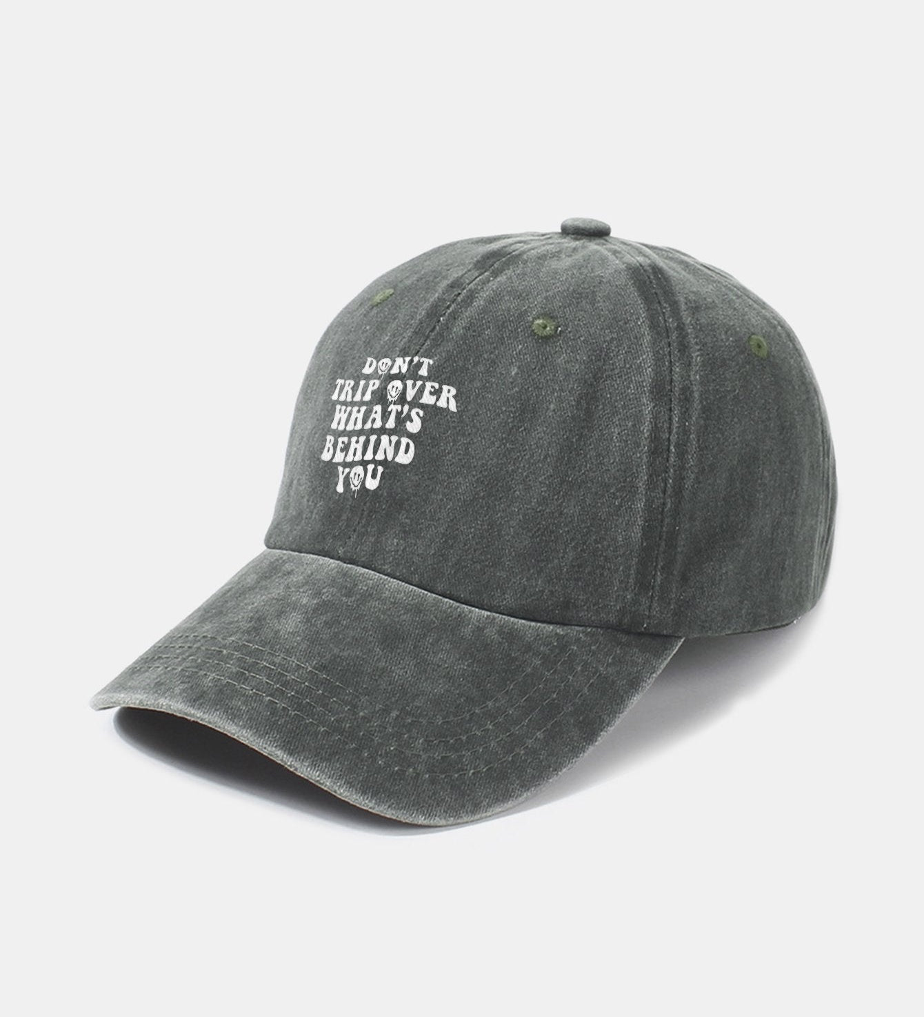 Custom Vintage Washed Cotton Baseball Cap with Personalized Slogan