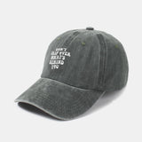 Custom Vintage Washed Cotton Baseball Cap with Personalized Slogan