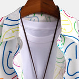 Vibrant Smiley Face Button-Up Shirt