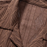 Geometric Jacquard Cuban Shirt with Linen-Cotton Blend Shorts