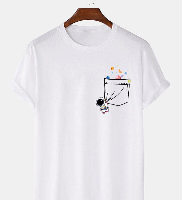 Astronaut Galaxy Pocket Graphic Tee