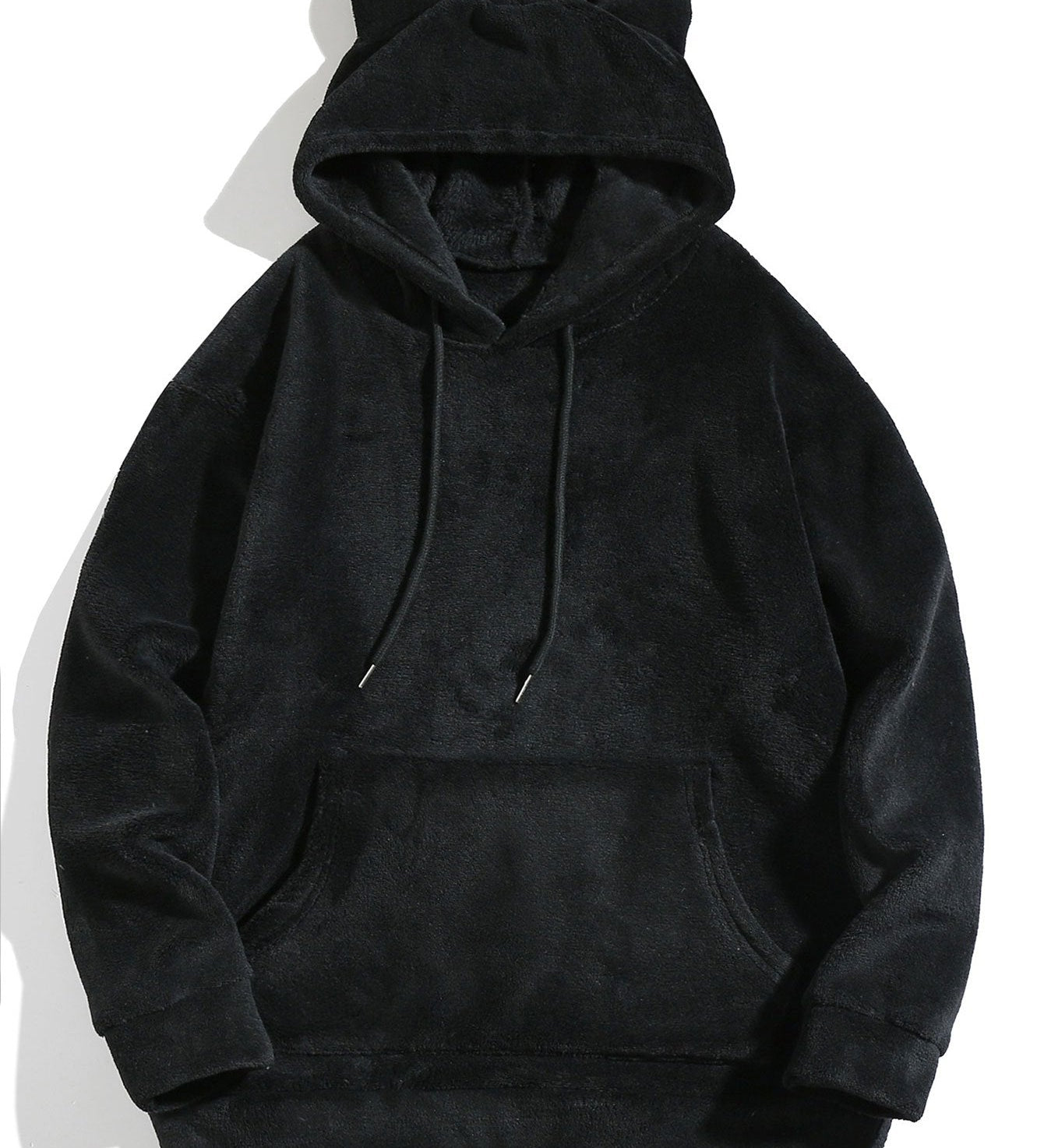 Cozy Teddy Fleece Hoodie with Ear Details