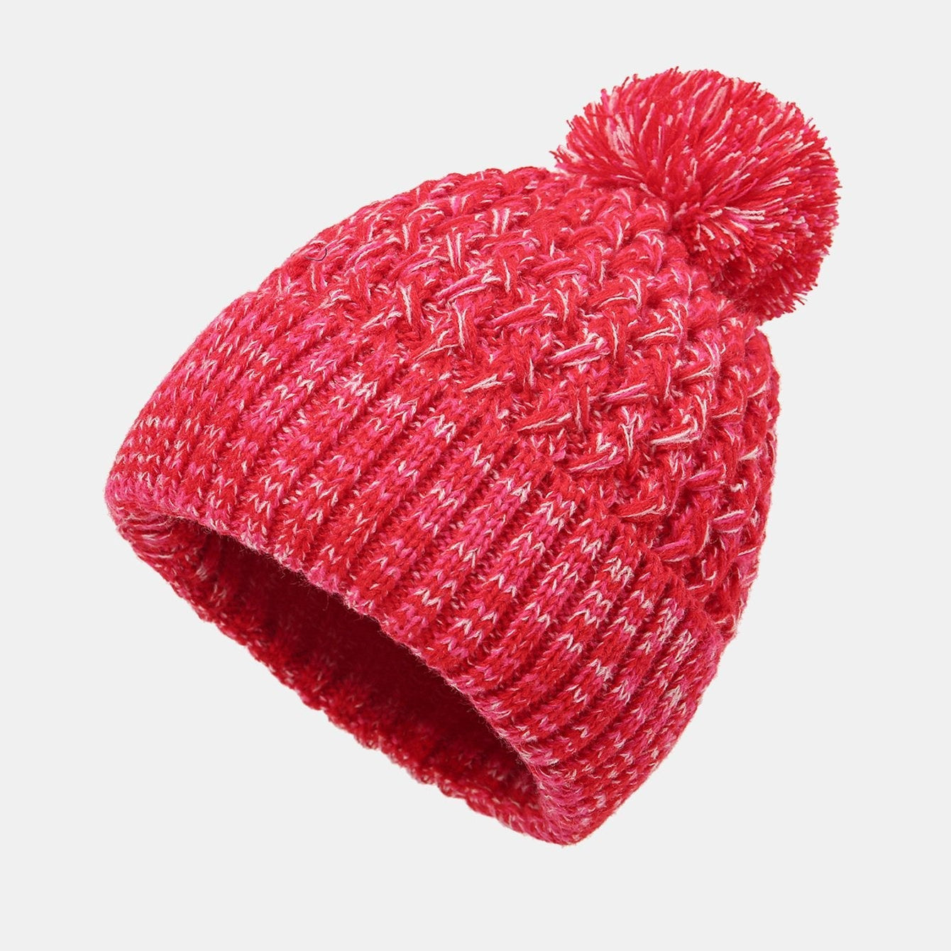 Pom Pom Jacquard Knit Beanie