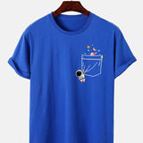 Astronaut Galaxy Pocket Graphic Tee