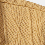 Geometric Knit Cuban Shirt with Textured Design
