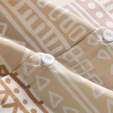 Tribal Geometric Patchwork Button-Up Shirt and Swim Shorts Set