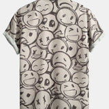 Smiley Face Button-Up Shirt