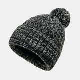 Pom Pom Jacquard Knit Beanie