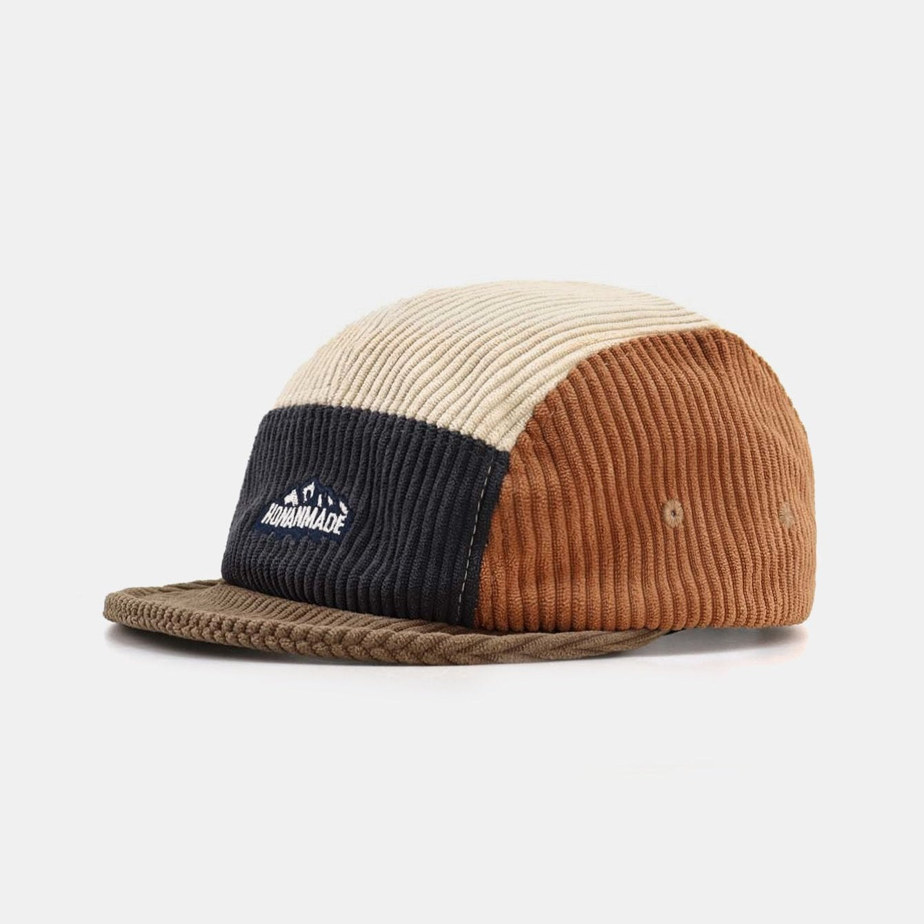 Color Block Corduroy Baseball Cap with Slogan Design