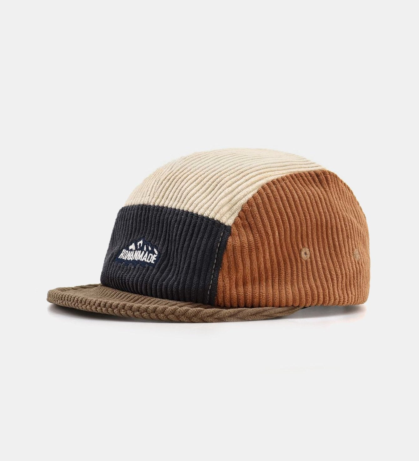 Color Block Corduroy Baseball Cap with Slogan Design