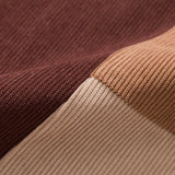 Color-Blocked Corduroy Polo Top