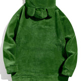 Cozy Teddy Fleece Hoodie with Ear Details
