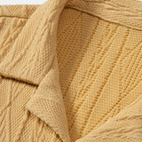 Geometric Knit Cuban Shirt with Textured Design