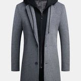 Removable Hooded Wool Overcoat
