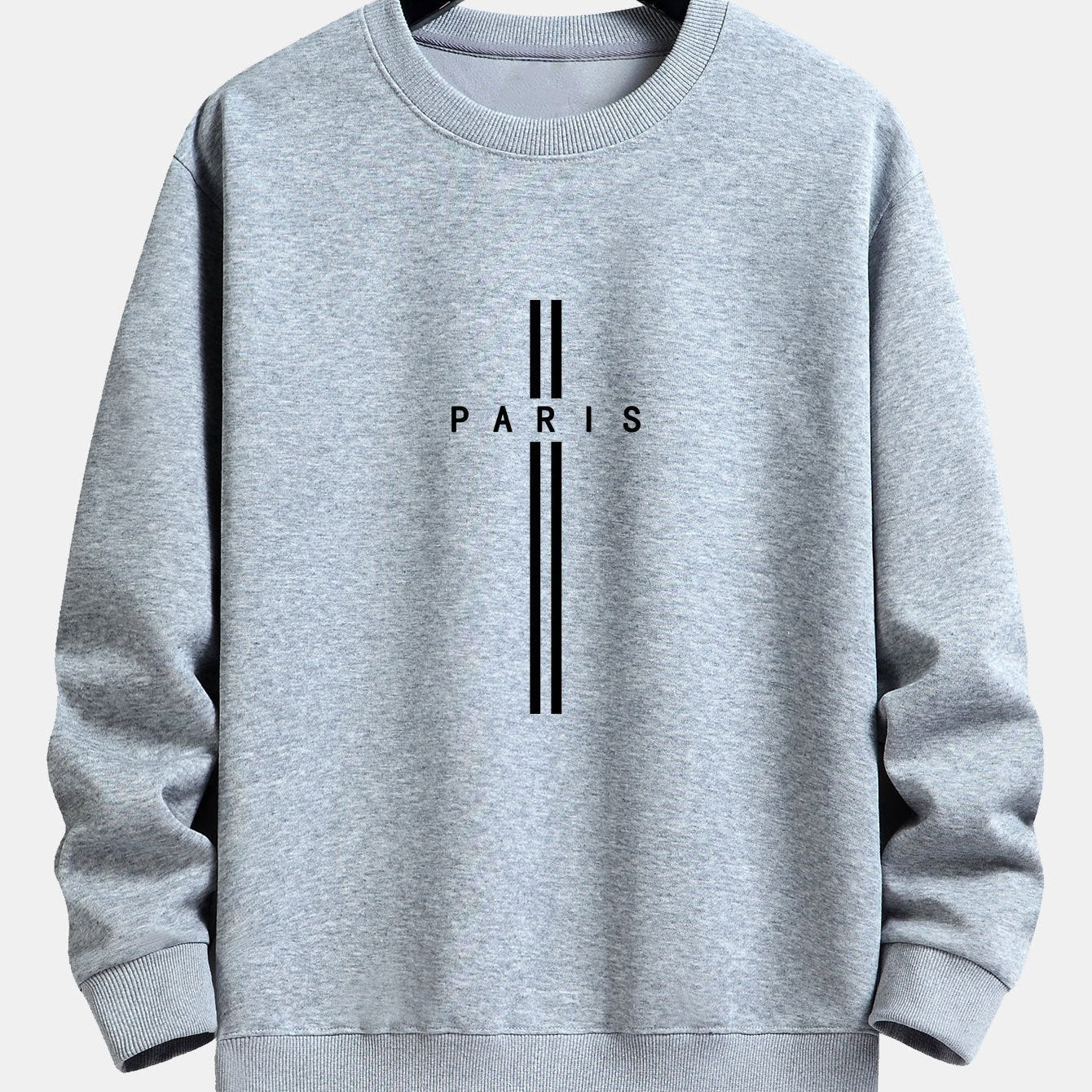 Relaxed Fit Sweatshirt with Paris Stripe Design