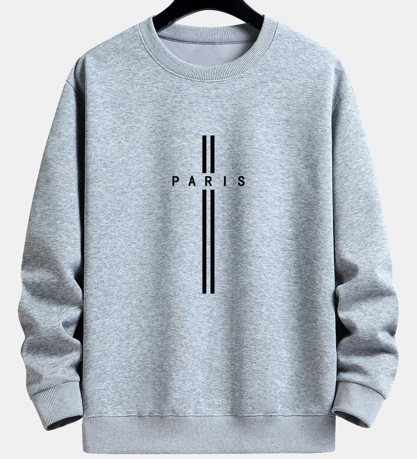 Relaxed Fit Sweatshirt with Paris Stripe Design
