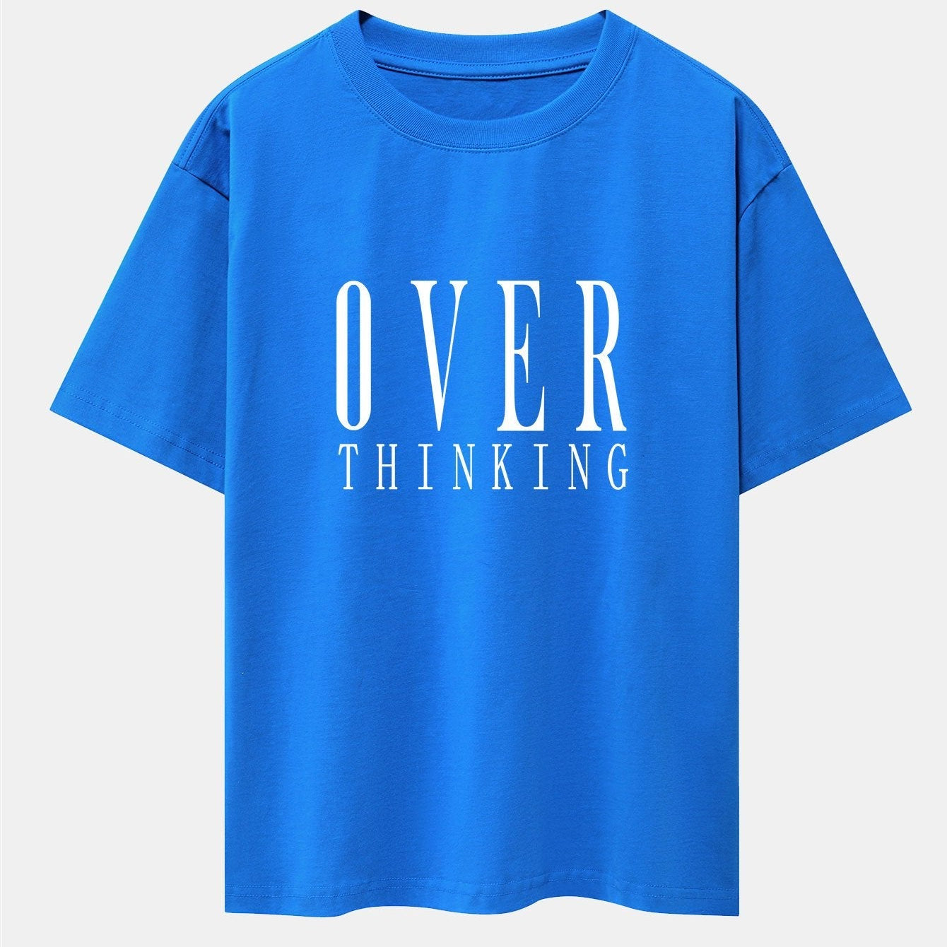 Oversized Drop Shoulder T-Shirt with Slogan Print