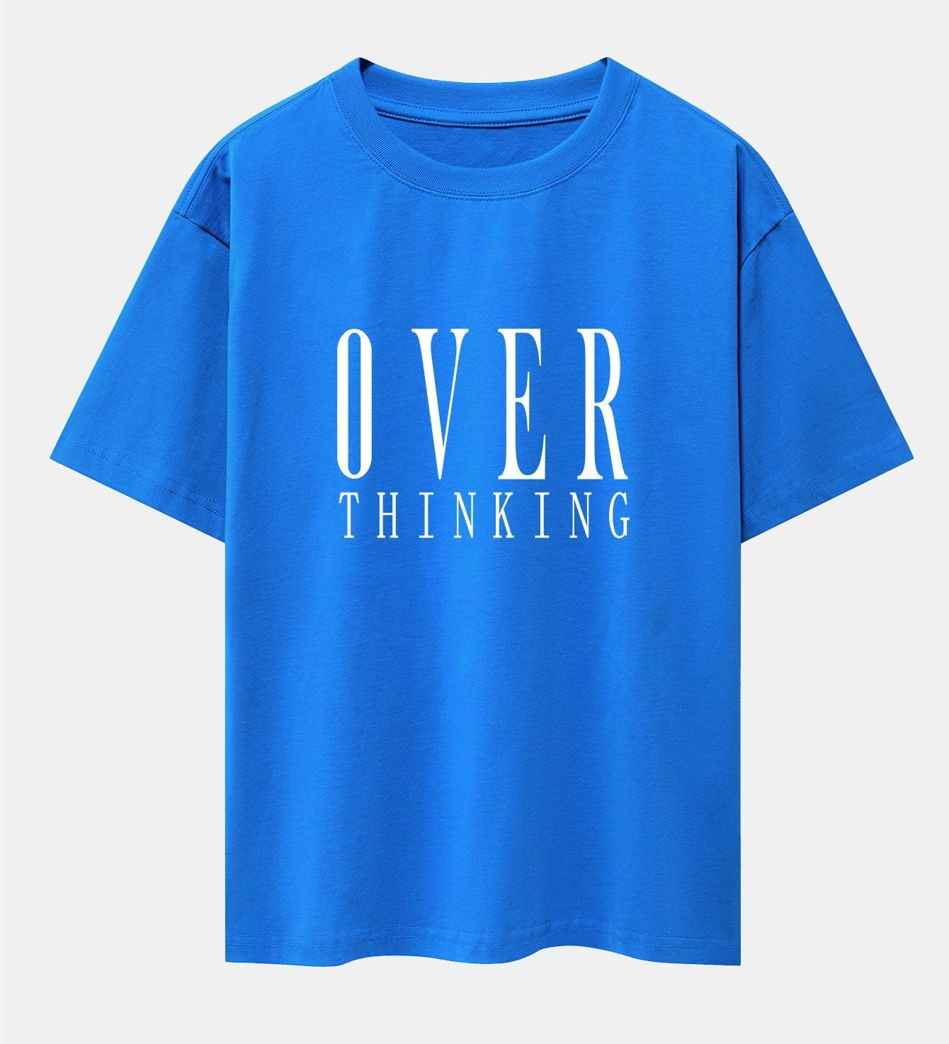Oversized Drop Shoulder T-Shirt with Slogan Print