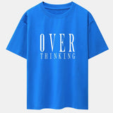 Oversized Drop Shoulder T-Shirt with Slogan Print