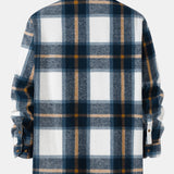 Plaid Flannel Overshirt with Double Pockets