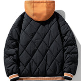 Dual-Function Quilted Hooded Baseball Jacket
