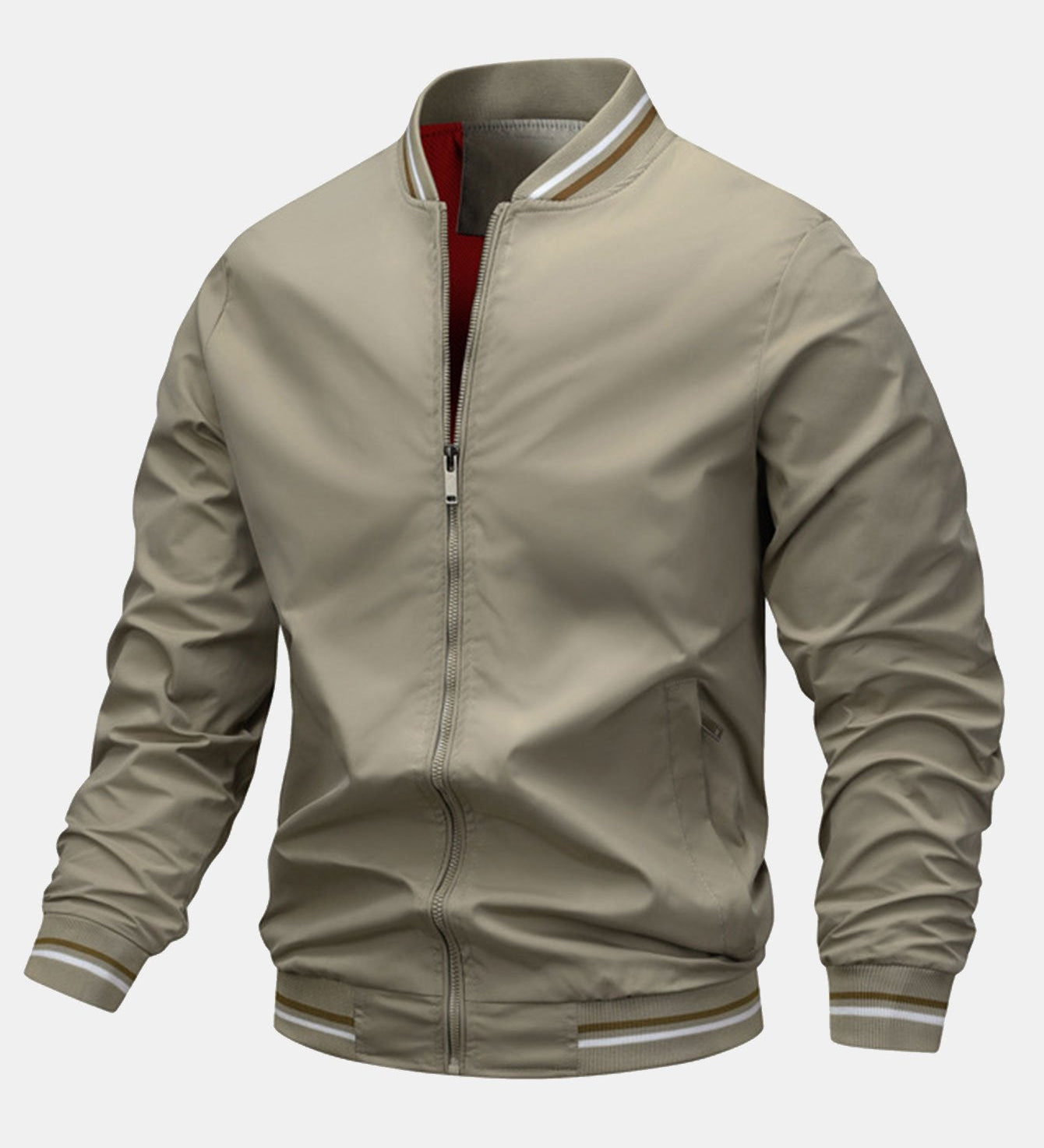 Zippered Bomber Jacket