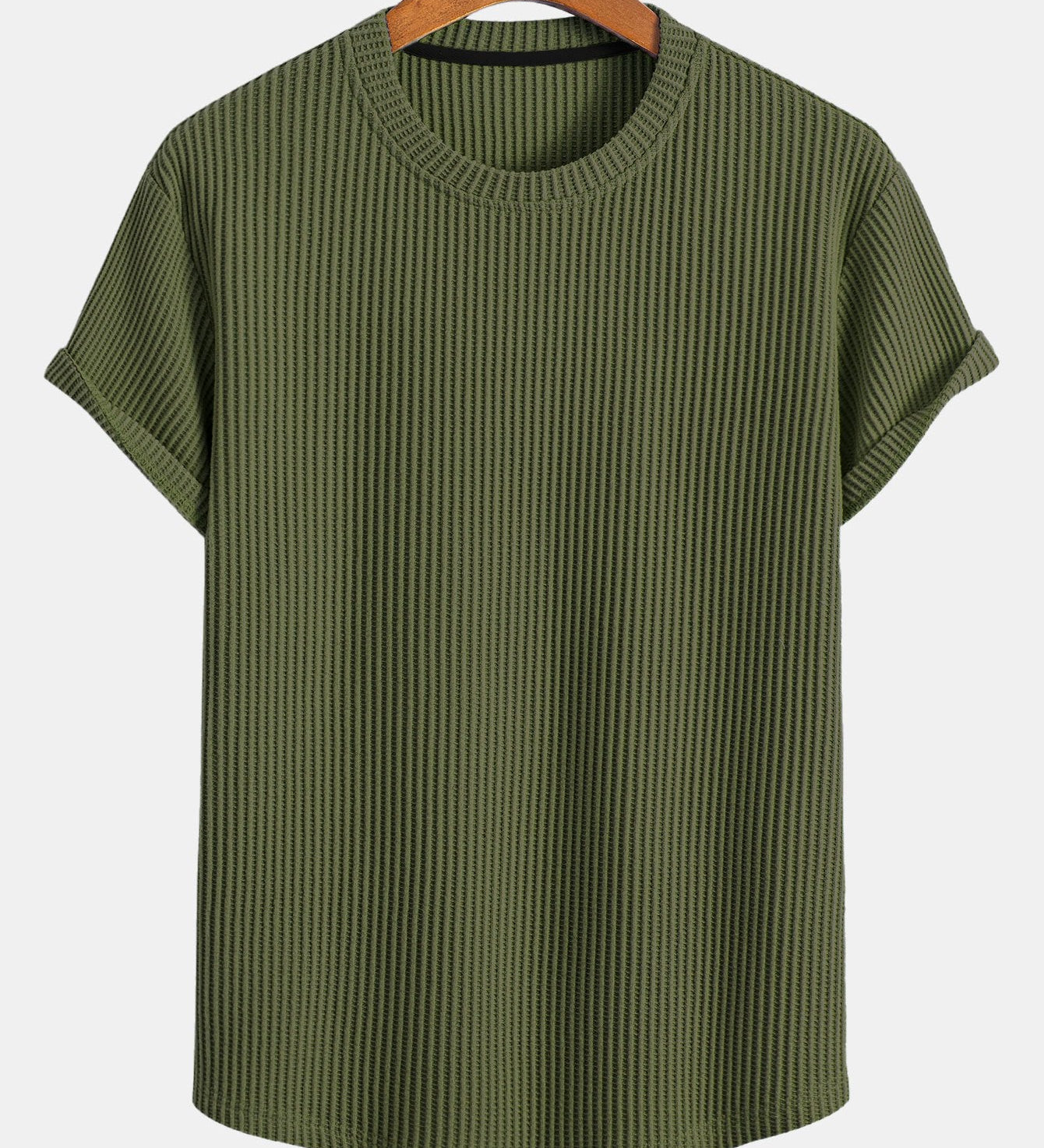 Waffle Knit Arc Hem Tee