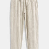 Patchwork Corduroy Shirt & Straight-Leg Corduroy Trousers