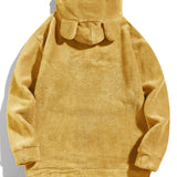 Cozy Teddy Fleece Hoodie with Ear Details