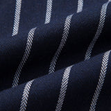 Striped Button-Up Shirt in Cotton Blend