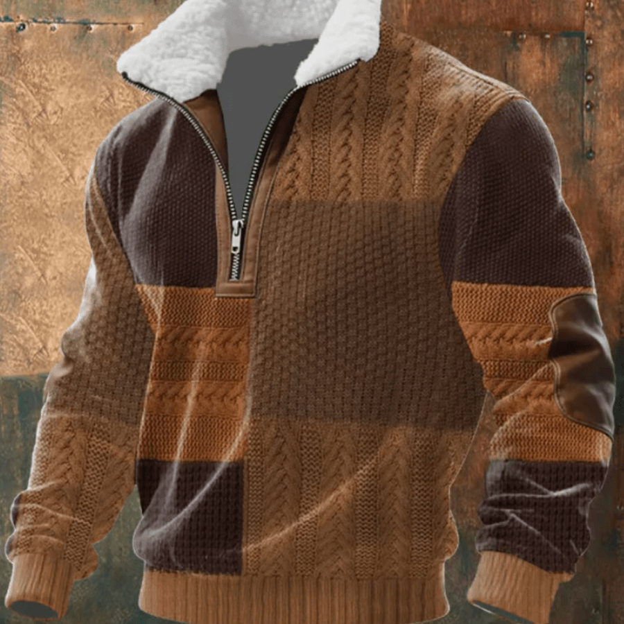 Marcus | Stilinga ir Patogi Vyrų Megztinis su Šilta Fleece Apykakle