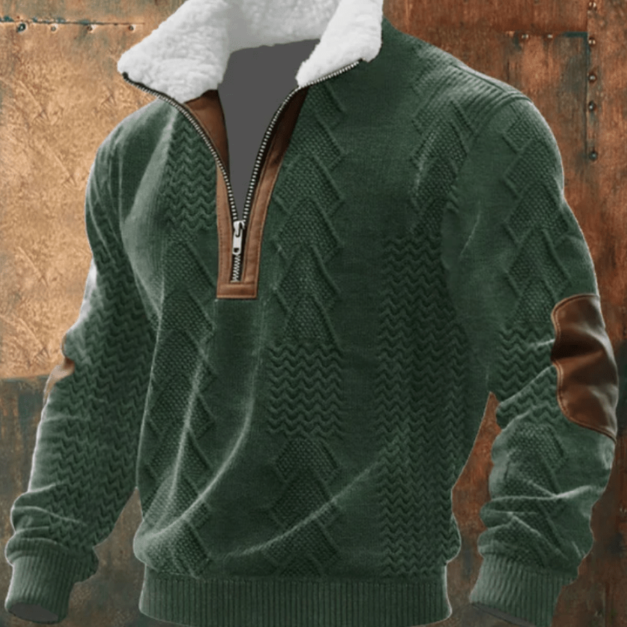 Marcus | Stilinga ir Patogi Vyrų Megztinis su Šilta Fleece Apykakle