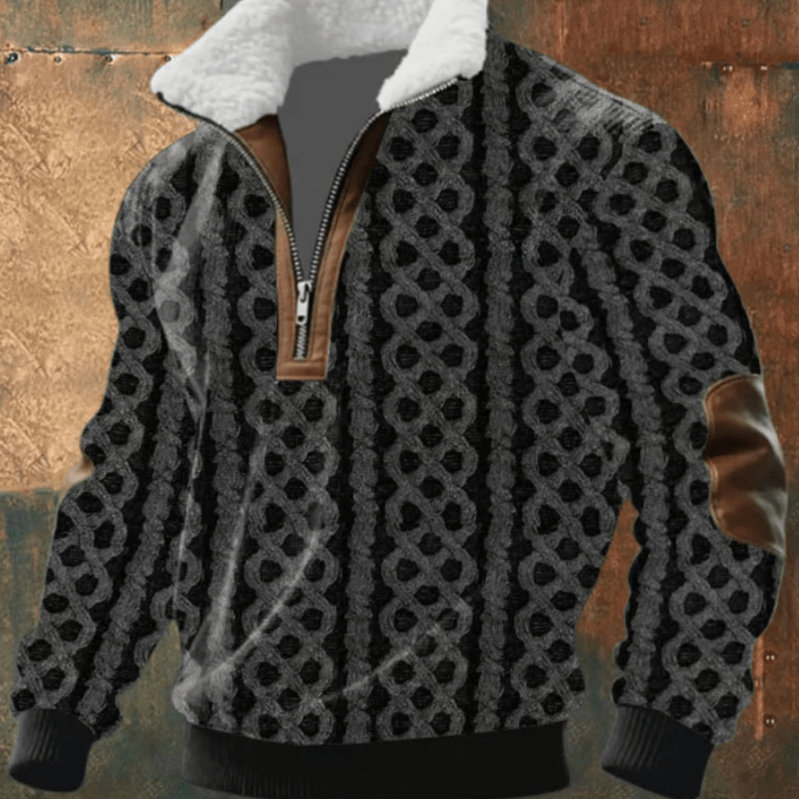 Marcus | Stilinga ir Patogi Vyrų Megztinis su Šilta Fleece Apykakle
